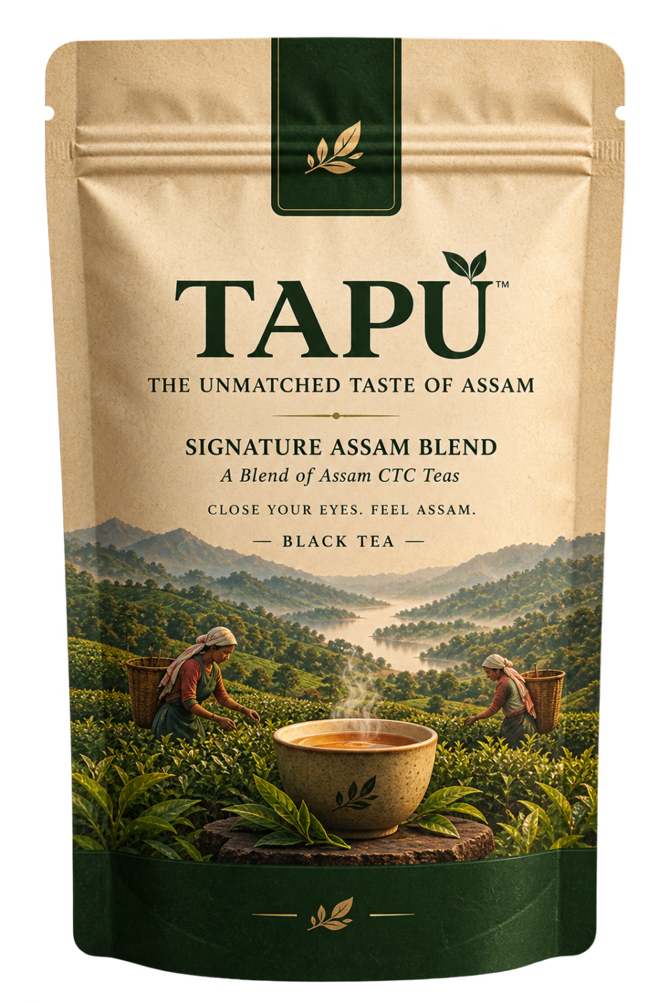 TAPU Signature Assam Blend | A Blend of Assam CTC Teas | Rich & Aromatic Chai | Black Tea | 1kg